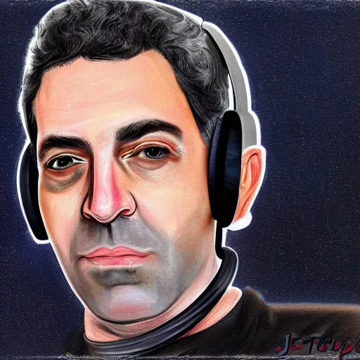 Image similar to Jeffry Epstein dressed as a pilot potrait, hd cartoon digital painting, trending on arstation, 8k