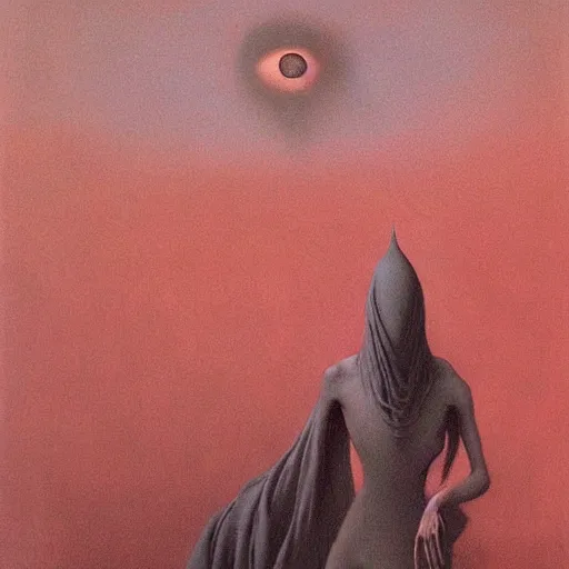 Prompt: witch by Zdzisław Beksiński, oil on canvas