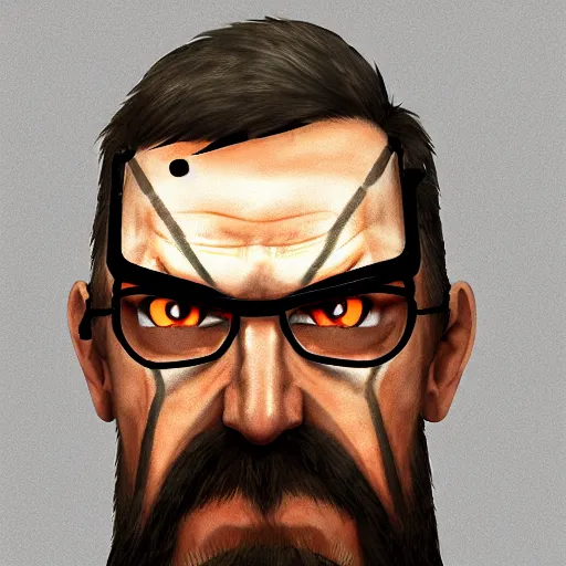 Image similar to Gordon Freeman from Half-Life, gritty, highly detailed, trending on ArtStation