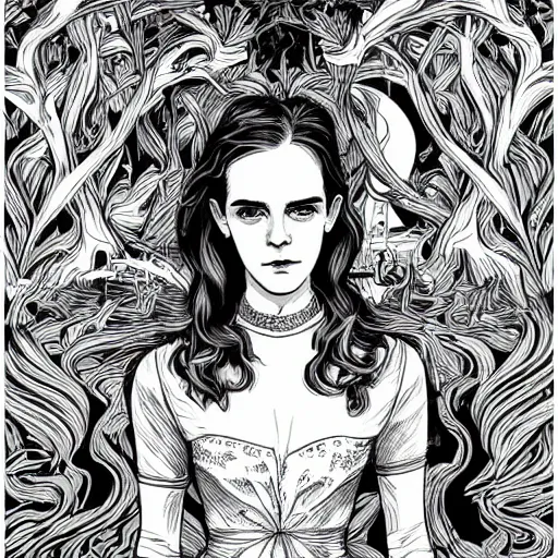 Prompt: a portrait of emma watson in a scenic environment by joe fenton