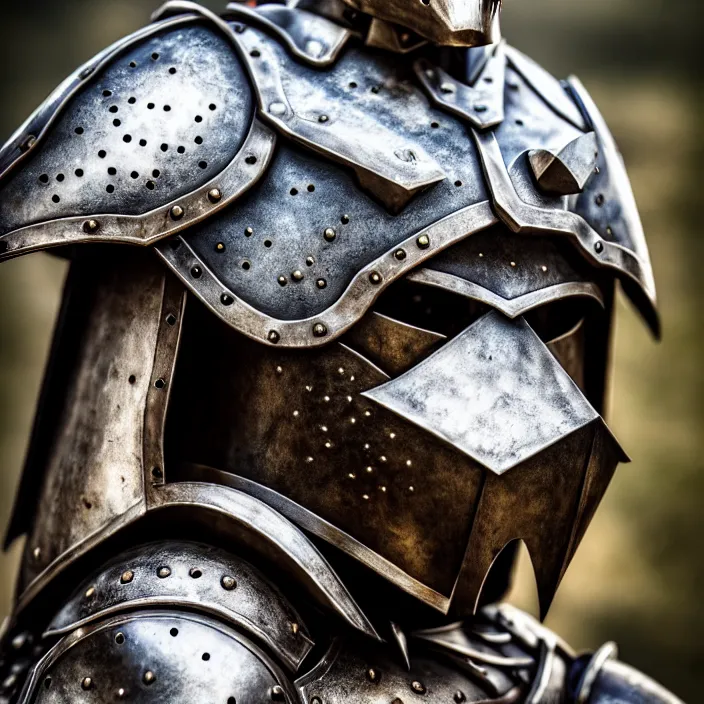 Prompt: photo of a warrior with metal dog themed armour, highly detailed, 4 k, hdr, smooth, sharp focus, high resolution, award - winning photo