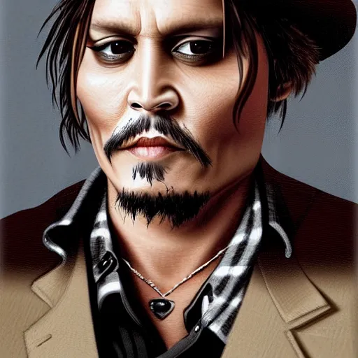 Image similar to Johnny Depp, self portrait
