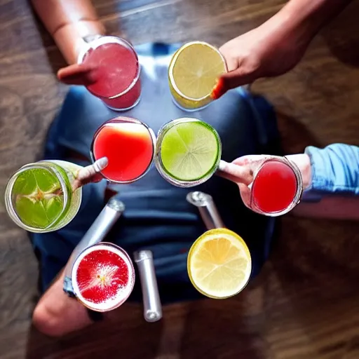 Image similar to the drinks are served upsidedown