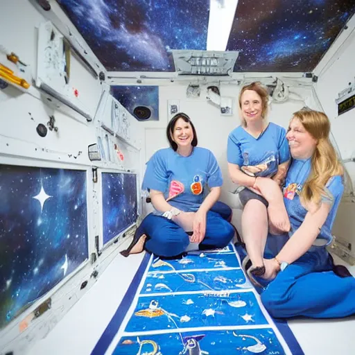 Image similar to astronaut mommies and their space nursery