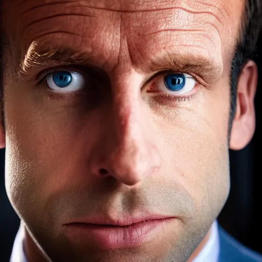 Image similar to closeup portrait of emmanuel macron as a thief in a smoky new york back street, natural light, sharp, detailed face, magazine, press, photo, steve mccurry, david lazar, canon, nikon, focus