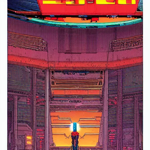 Image similar to a cyberpunk monkey in a spaceport by jean giraud