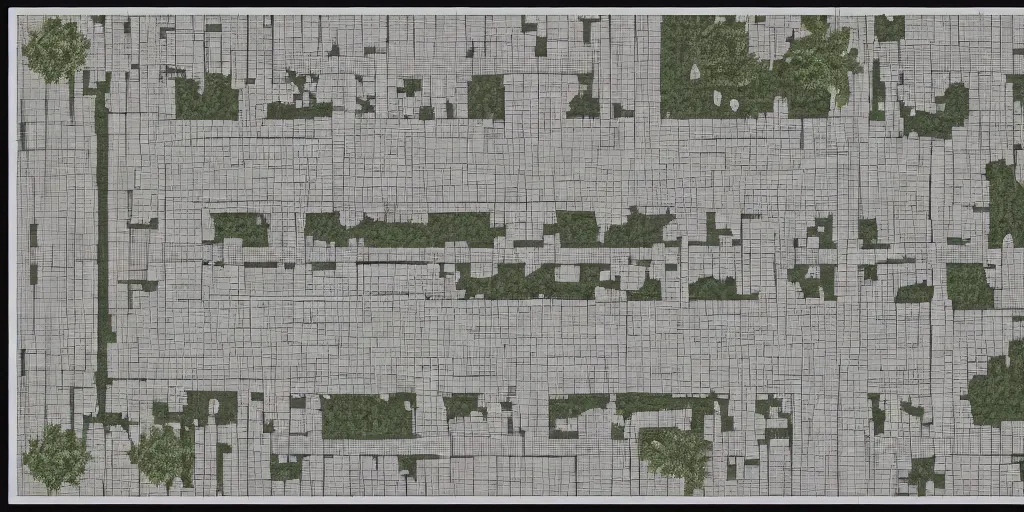 Image similar to Plan of the infinite recursive rooms of a monastery