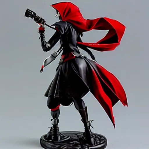 Prompt: evil little red riding hood, board game piece, yoji shinkawa