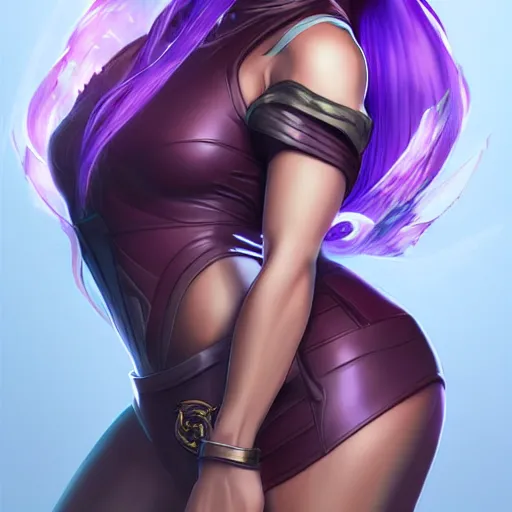 Image similar to violet from arcane, vi from arcane, art by artgerm,