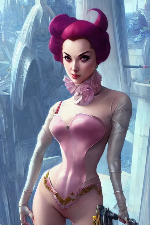 Prompt: gta princess peach as aeon flux profile picture by greg rutkowski, dynamic pose, intricate, futuristic, fantasy, elegant, by stanley artgerm lau, greg rutkowski, thomas kindkade, alphonse mucha, loish, norman rockwell, fantasy lut, asymmetric, long hair, retro computer graphics, video game, fluid lines,