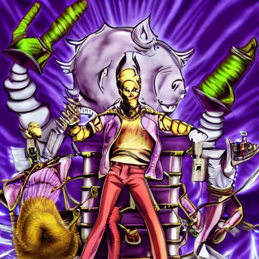 Image similar to killer queen bites the dust, realistic, hdr, clear image, jojo bizzare adventure,