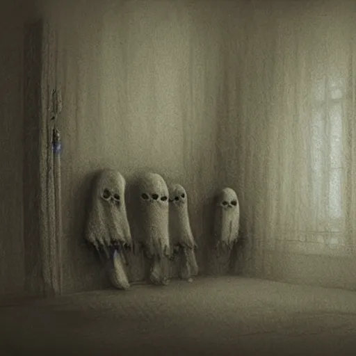 Image similar to close up of ghosts in a haunted house, pencil sketch, realistic shaded, fine details, realistic shaded lighting poster by greg rutkowski