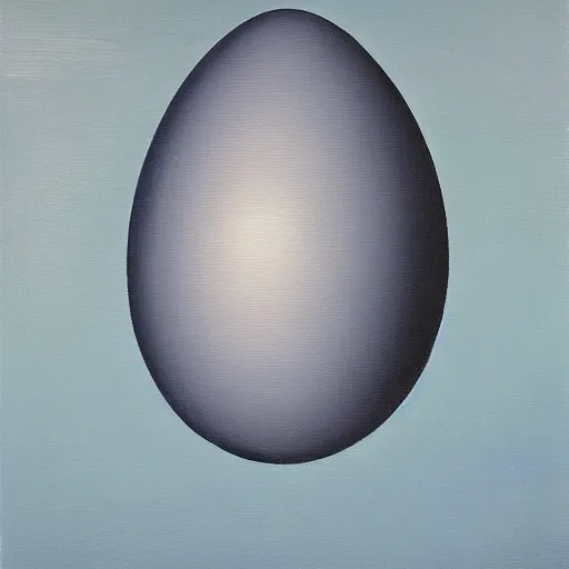 Prompt: the egg is seen in this abstract painting, an oil on canvas painting by bridget bate tichenor, pexels contest winner, precisionism, oil on canvas, dynamic composition, quantum wavetracing