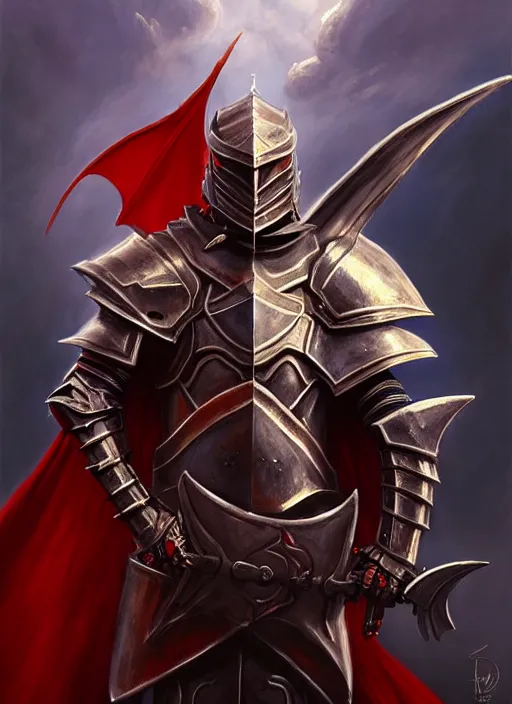 Image similar to a _ fantasy _ style _ portrait _ painting _ of paladin knight with shield fighting a red dragon, oil _ painting _ unreal _ 5 _ daz. _ rpg _ portrait _ extremely _ detailed _ artgerm _ greg _ rutkowski _ greg