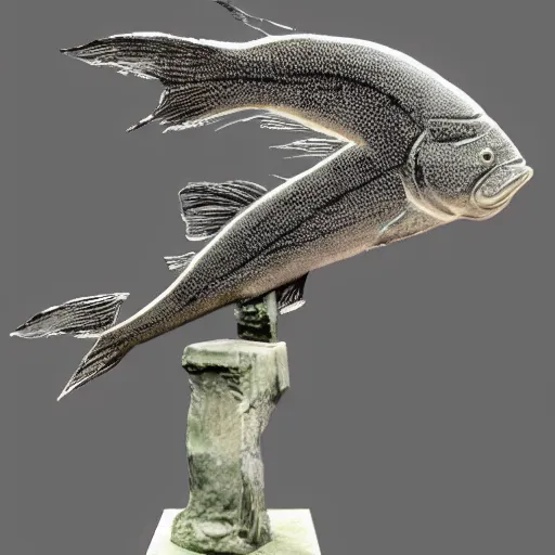 Image similar to fish, but it is a statue