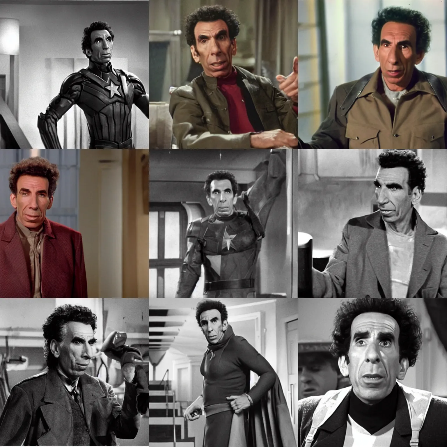 Prompt: film still of michael richards in avengers