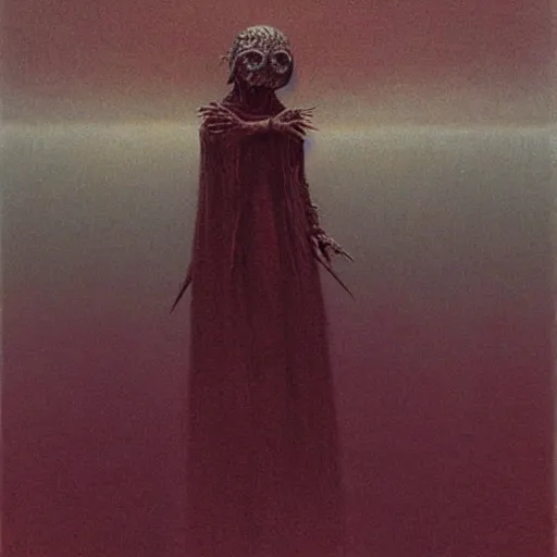 Prompt: mumaki rider, lord of the ring, beksinski