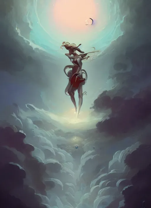 Image similar to god, illustration by peter mohrbacher, artstation