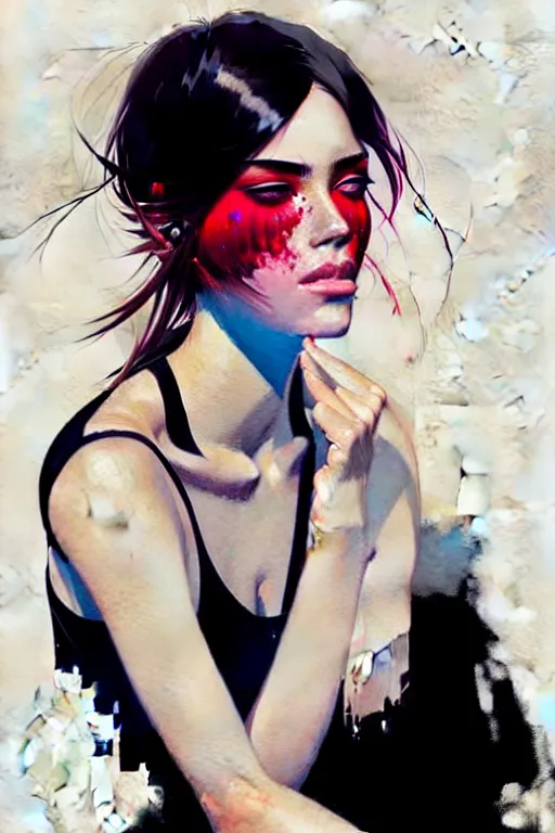 Image similar to a ultradetailed beautiful portrait panting of a stylish woman sitting on a chair, by conrad roset, greg rutkowski and makoto shinkai, trending on artstation