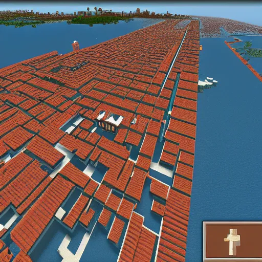 Prompt: screenshot of venice made in minecraft, ground level, closeup, beautiful, award winning