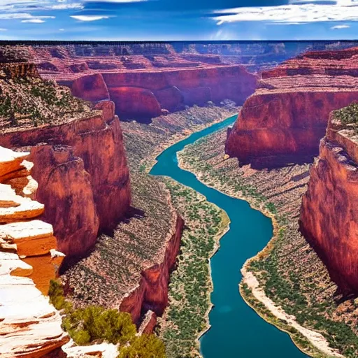 Prompt: the Grand Canyon filled to the brim with footballs