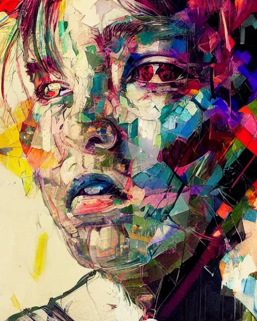 Image similar to masterpiece beautiful portrait by hopare and hernan bas