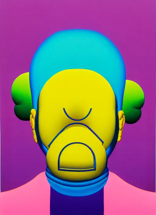 Image similar to person wearing a balaclava by shusei nagaoka, kaws, david rudnick, airbrush on canvas, pastell colours, cell shaded, 8 k