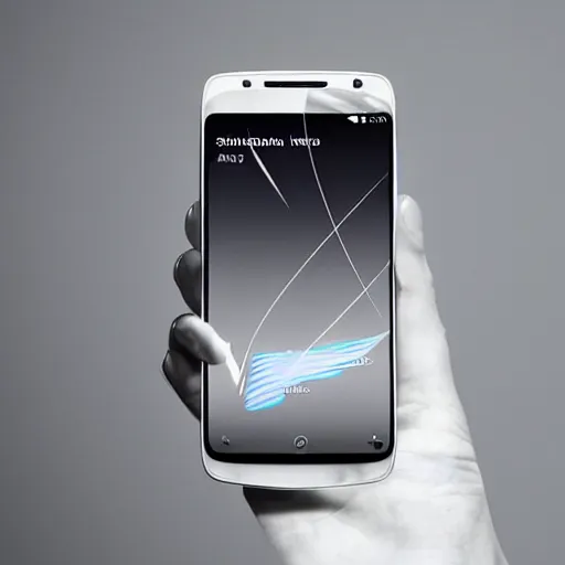 Image similar to smartphone inspired by zaha hadid