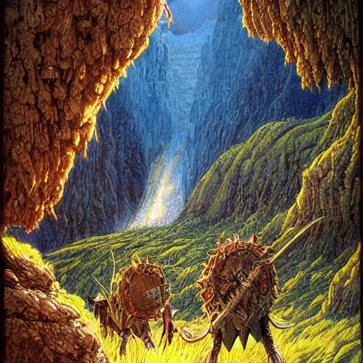 Image similar to epic fantasy landscape by michael whelan