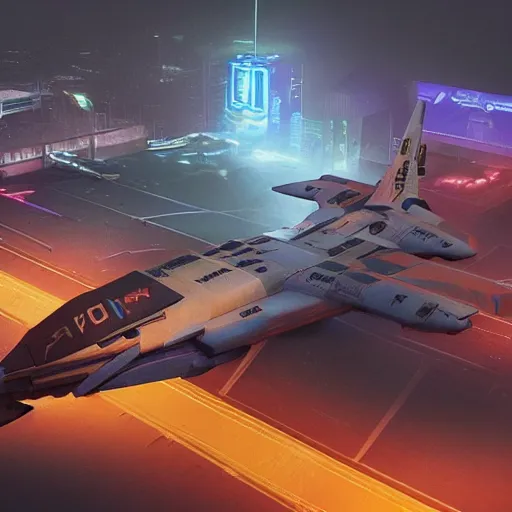 Prompt: Cyberpunk FantasyCore Kowloon fighter airplane, neon electronic, rendered in Lumion Pro, Autodesk Solidowkrs Visualize, Maya, and Cinema 4D by Iwan Baan, Greg Rutkowski, Ted Gore, Dustin Lefevre, and Jaya Su Berg, trending on artstation, cgsocciety r/art