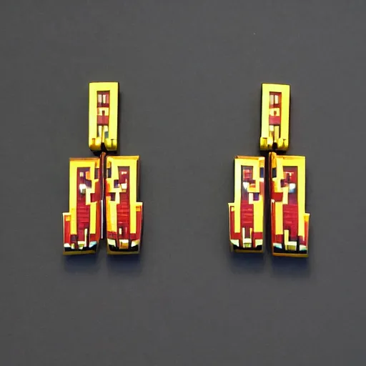 Image similar to segmented 2d earrings, from world of warcraft