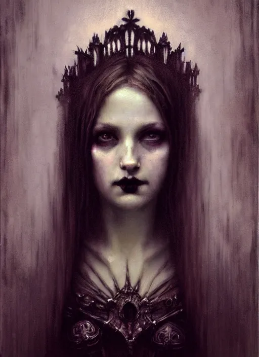 Prompt: gothic princess portrait. by casey baugh, by rembrandt, mandelbulb 3 d