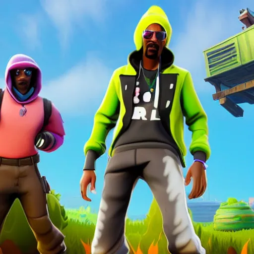 Image similar to snoop dog in fortnite