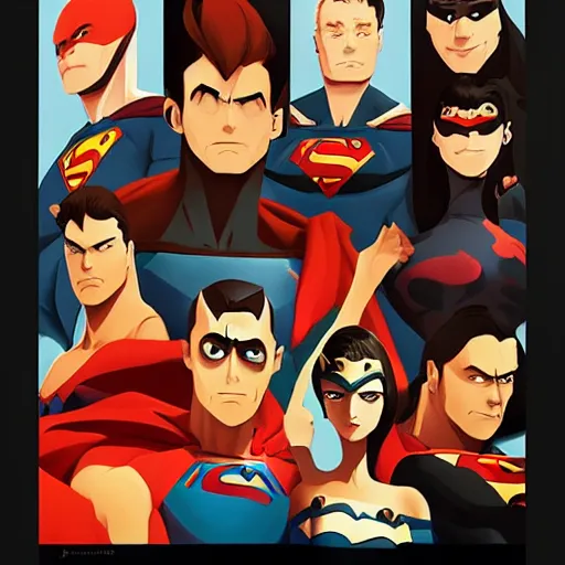 Image similar to face icon stylized minimalist justice league, loftis, cory behance hd by jesper ejsing, by rhads, makoto shinkai and lois van baarle, ilya kuvshinov, rossdraws global illumination