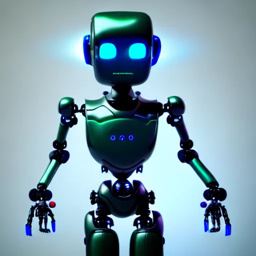 Prompt: a robot with alien skin, octane render, 3 d, unreal engine