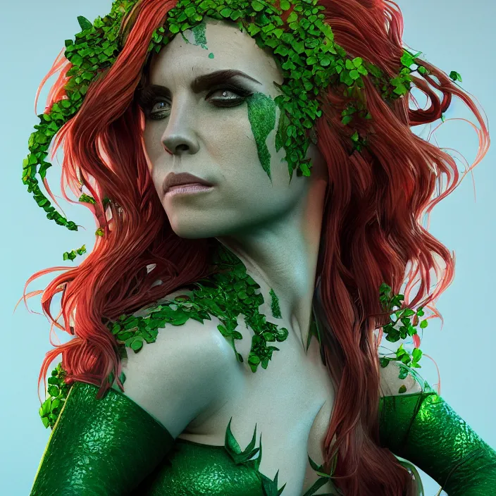 Prompt: portrait of Melanie C as a Poison Ivy. intricate artwork. by Tooth Wu, wlop, beeple, dan mumford. octane render, trending on artstation, greg rutkowski very coherent symmetrical artwork. cinematic, hyper realism, high detail, octane render, 8k