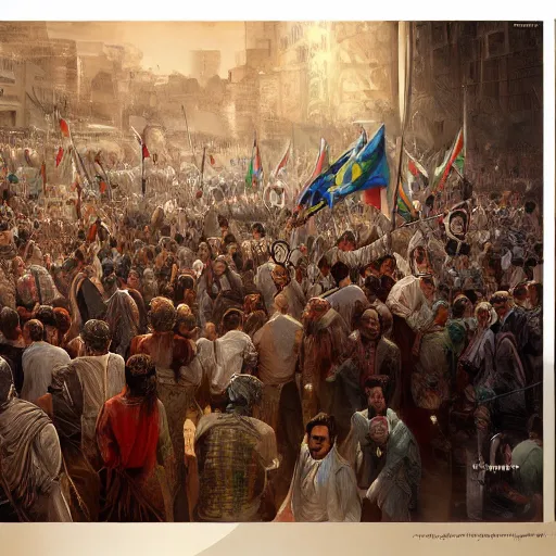 Image similar to Kurdish lawyer, award winning painting, incredibly detailed, extremely detailed, trending on artstation, extremely hyperealistic, 8k hd