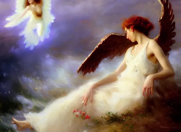 Image similar to death of an archangel in a deadly mist by vladimir volegov and alexander averin and delphin enjolras and daniel f. gerhartz