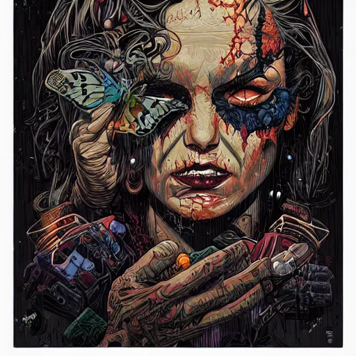 Image similar to the dead of night, by Dan Mumford and Sandra Chevrier