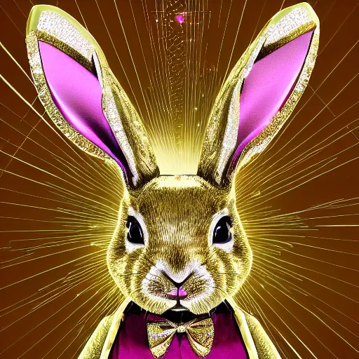 Image similar to blinged out rabbit, rap album cover, detailed, 4 k