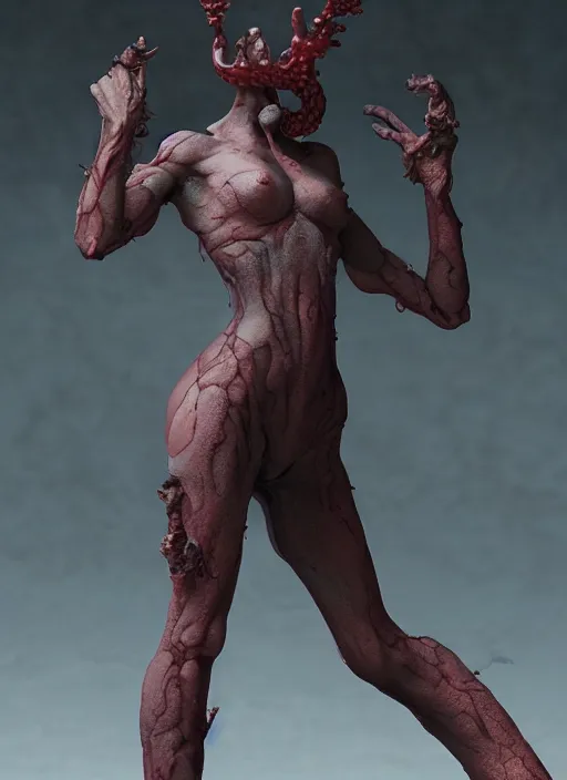 Prompt: parasite anime figurine, art by gerald brom, greg rutkowski and artgerm and james jean and zdzisław beksinski, unreal engine, studio lighting