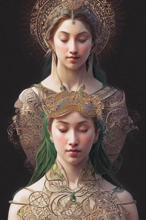 Image similar to no figure!!!!!!! | ultra realistic illustration, a jade statue of sacred geometry, intricate, elegant, highly detailed, digital painting, artstation, concept art, smooth, sharp focus, illustration, art by artgerm and greg rutkowski and alphonse mucha