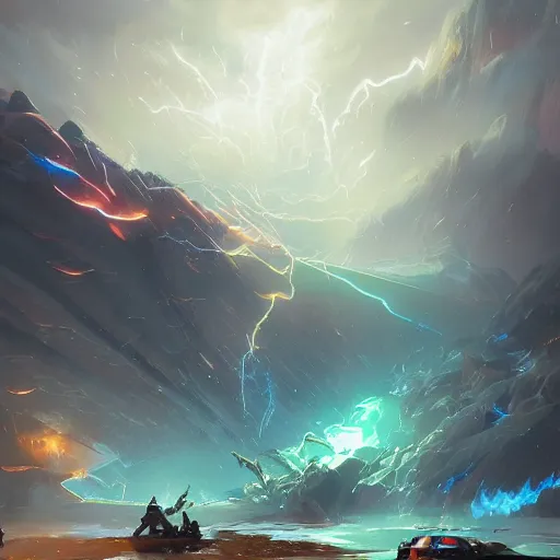 Prompt: thick lightning storm, thick beam lightning storm, thick electricity beam, lightning storm bright art masterpiece artstation. 8 k, sharp high quality artwork in style of jose daniel cabrera pena and greg rutkowski, concept art by tooth wu, blizzard warcraft artwork, hearthstone card game artwork