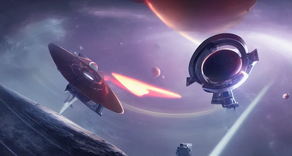 Image similar to intense space ship battle in the ring of Saturn, hyperdetailed, artstation, cgsociety, 8k