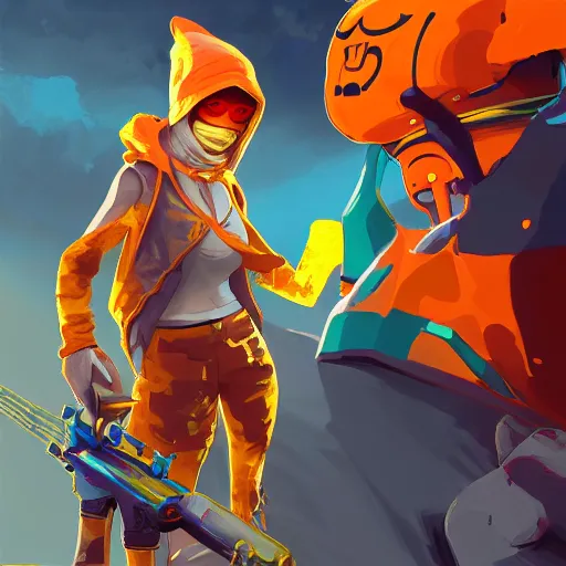 Image similar to Angel cherub ski mask orange hoodie, golden necklace, fantasy art apex fortnite Video game icon, 2d game art gta5 cover , official fanart behance hd artstation by Jesper Ejsing, by RHADS, Makoto Shinkai and Lois van baarle, ilya kuvshinov, rossdraws