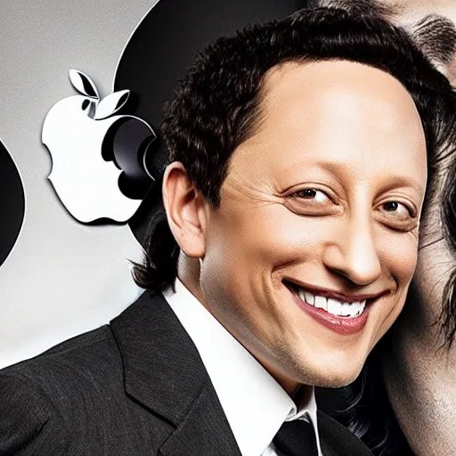 Prompt: rob schneider as an apple