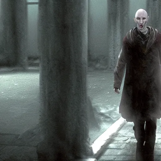 Prompt: voldemort in silent hill