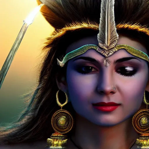 Image similar to riley reid as a god shiva, weta hyperrealism cinematic lighting and composition