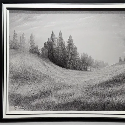 Image similar to painting by Harald Wiberg, lithography, black and white