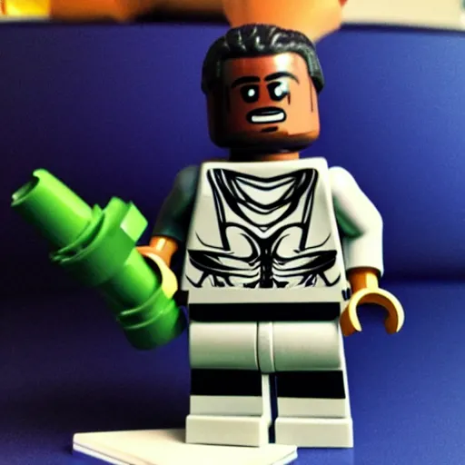 Prompt: lego idris elba as a jedi